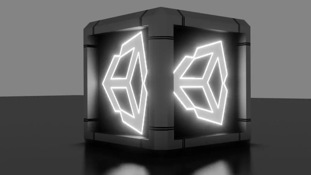 Unity Cube Low-poly 3D model_0
