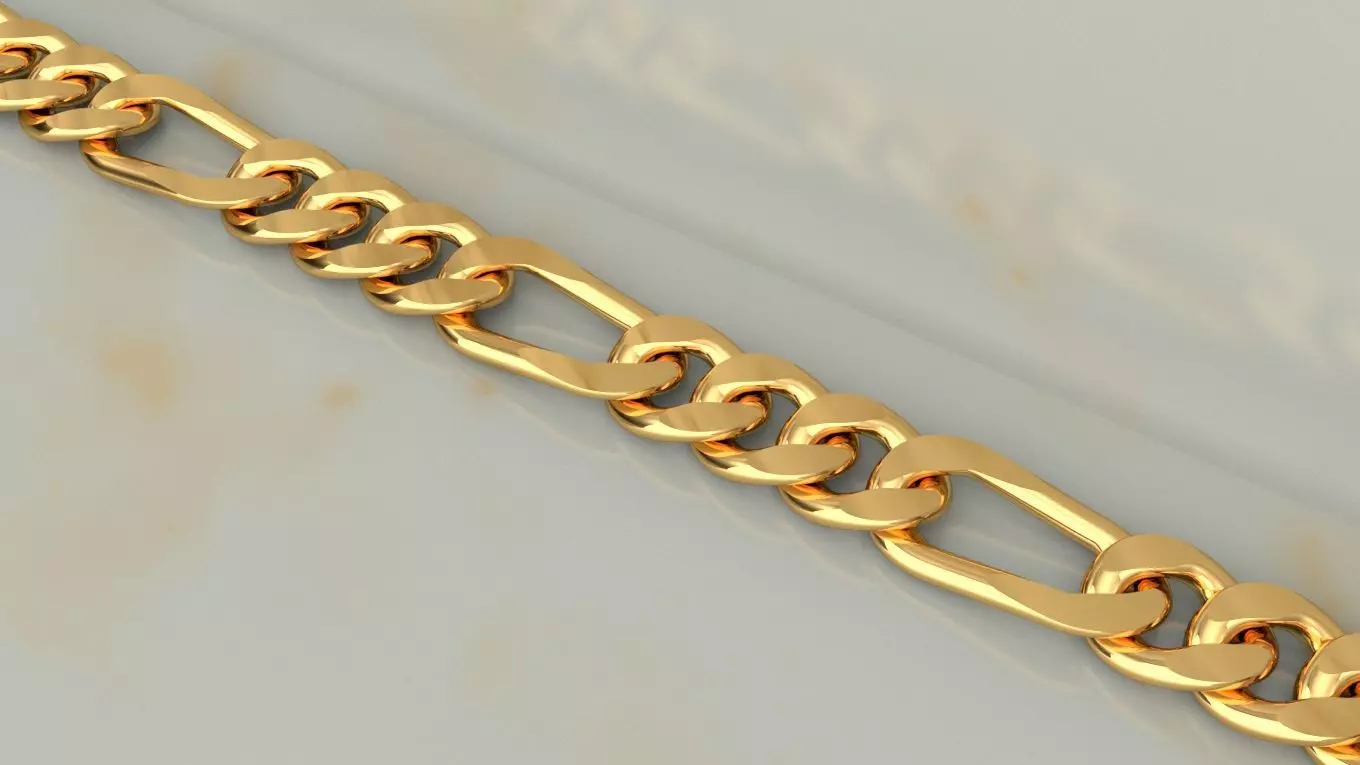 Miami Cuban Chain Necklace or Bracelet new model 3D print model