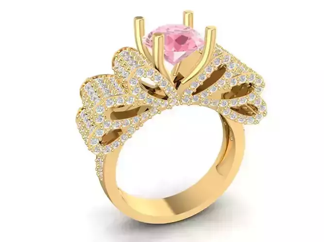 diamond bow ring 1560 3D print model