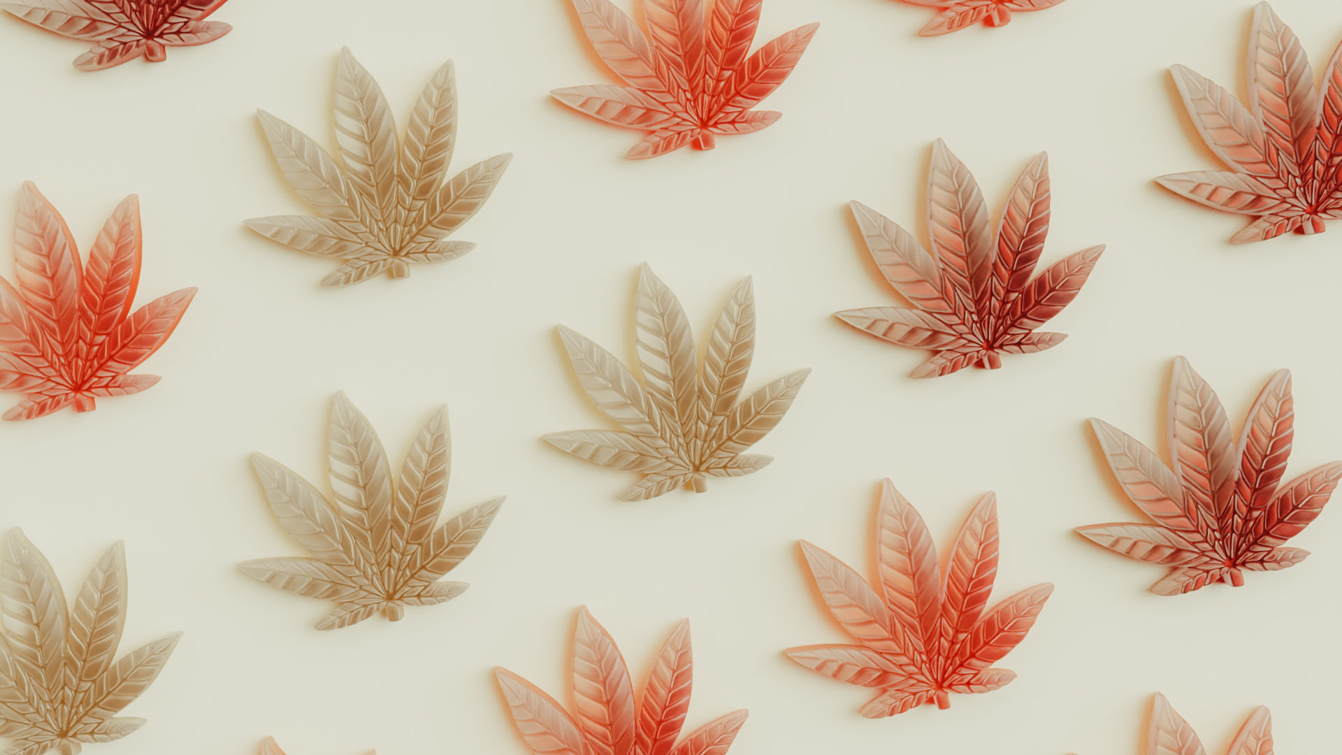 Gummy Edible Leaf 3D Model 3D model_3