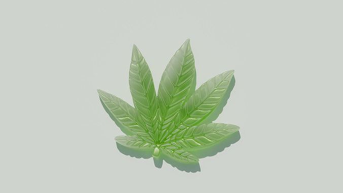 Gummy Edible Leaf 3D Model 3D model