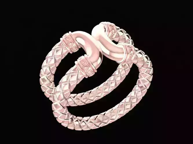 Braided Knot Couple Rings Fashion Jewelry  1563