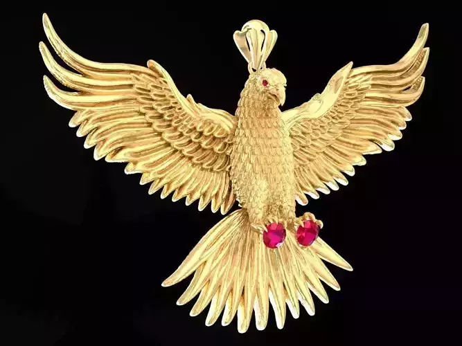Eagle Pendant 1573 hollow  3D print model
