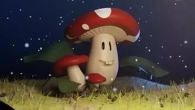 MushMush mushroom in night