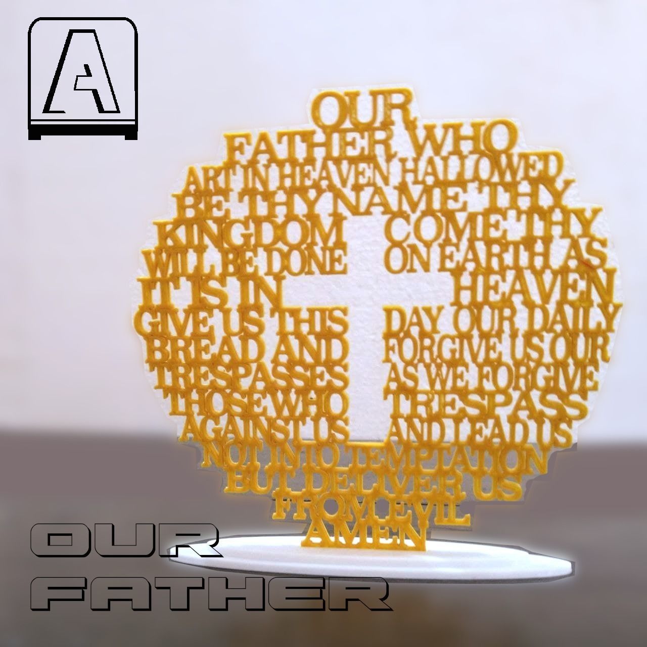 OUR FATHER - ADORNO CIRCULAR 3D print model_1