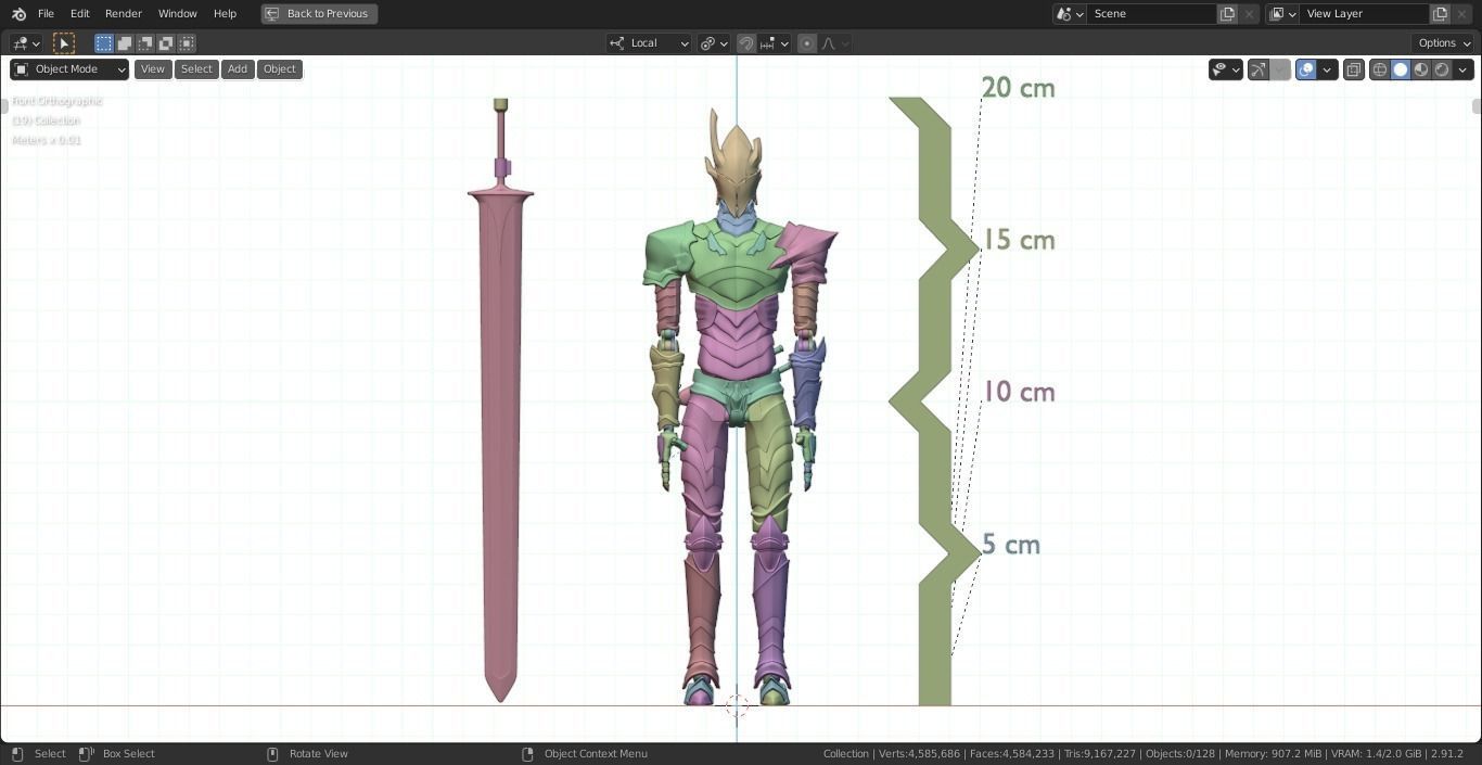 Concept Model Action Figure Solo Leveling - Igris 3D print model_3