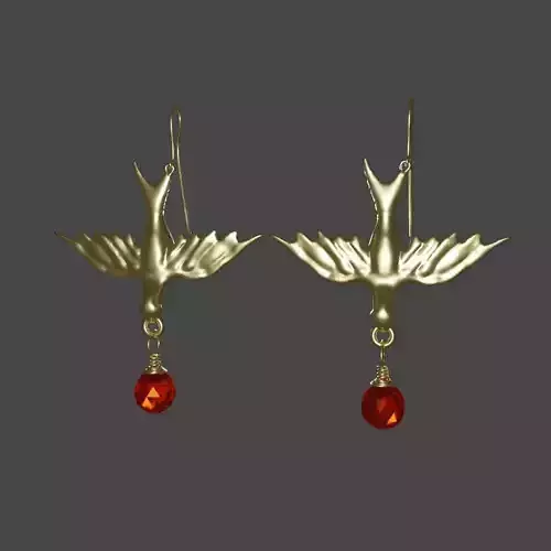 3 No Earrings Low-poly 3D model