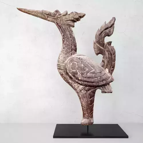 Large-Scale Wood Indonesian Bird Figure 3D model
