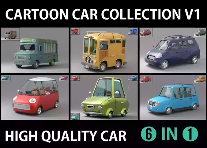 Cartoon Car Collection V1