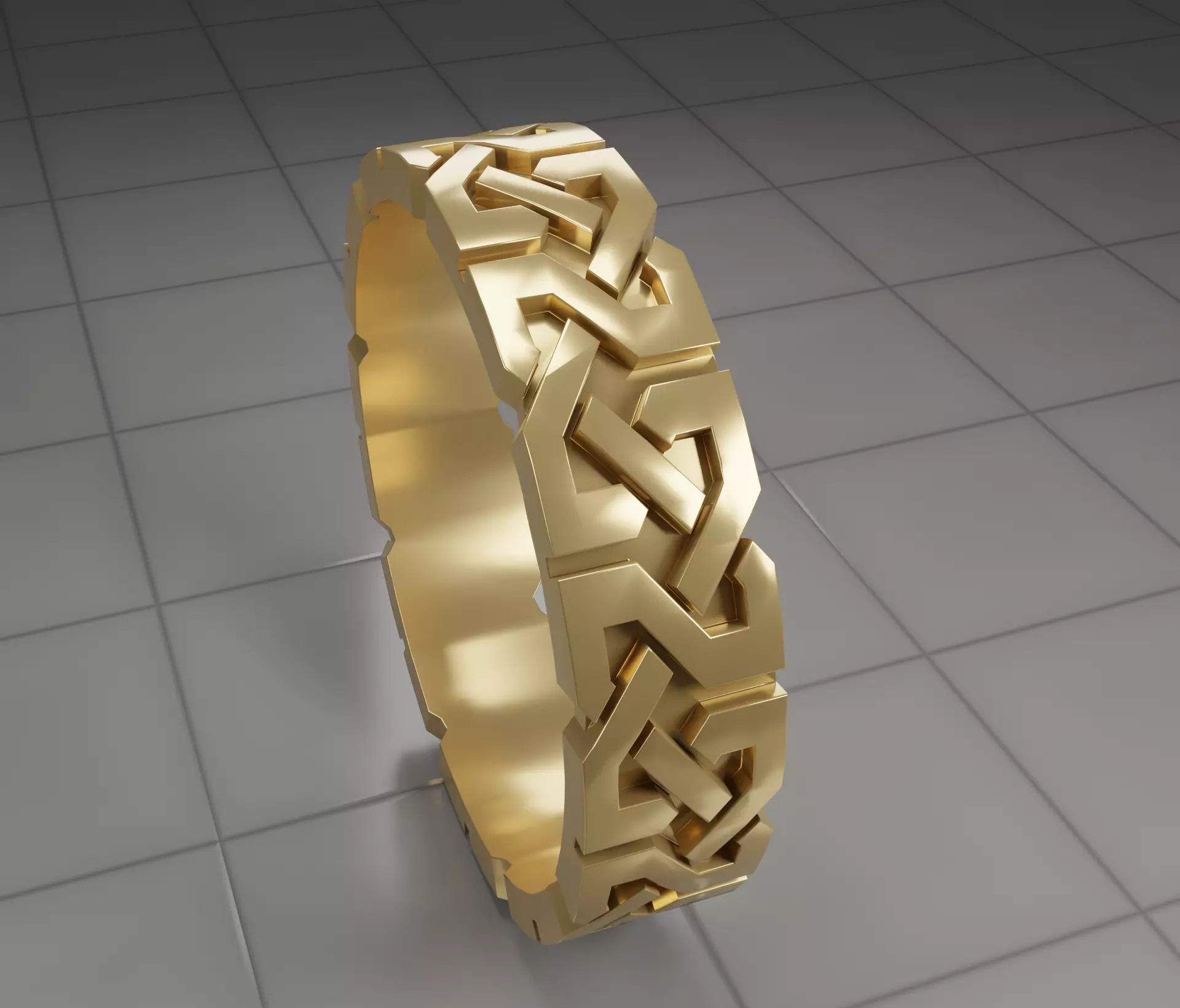 Celtic wedding band 3D print model_0