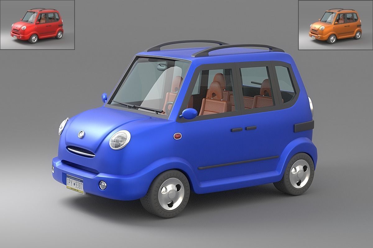 Cartoon Car Collection V3 3D model_9