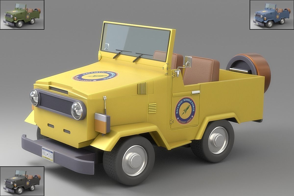 Cartoon Car Collection V3 3D model_19