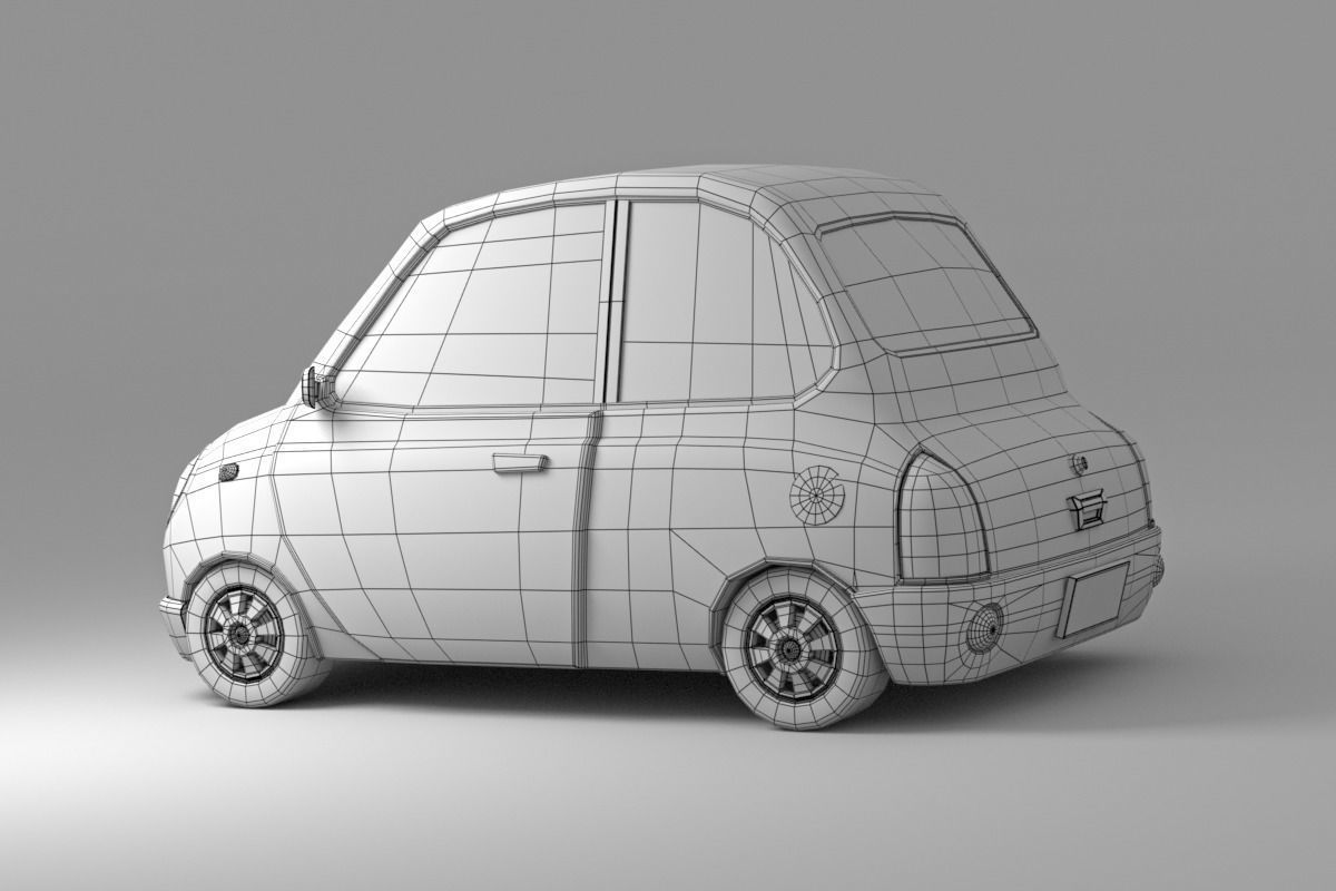 Cartoon Car Collection V3 3D model_7