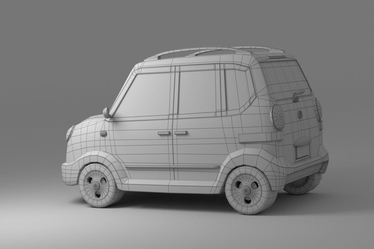 Cartoon Car Collection V3 3D model_11
