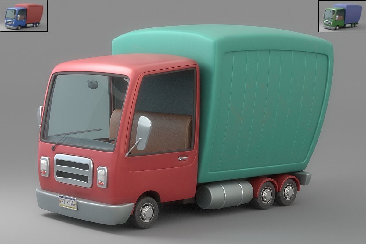 Cartoon Car Collection V3 3D model_25
