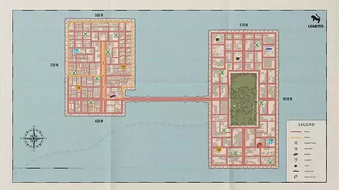 1950s NYC Environment Megapack Modular  Interiors and Characters Low-poly 3D model 5