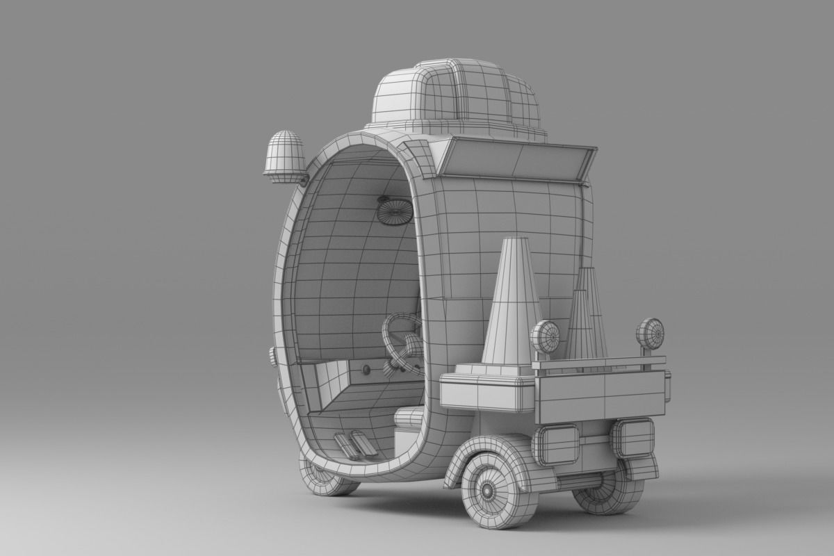 Cartoon Car Collection V4 3D model_21