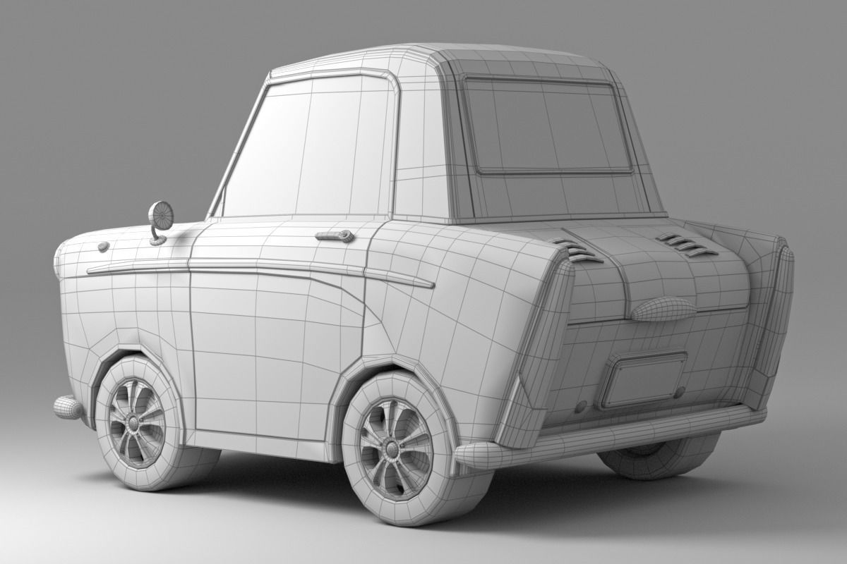 Cartoon Car Collection V4 3D model_11