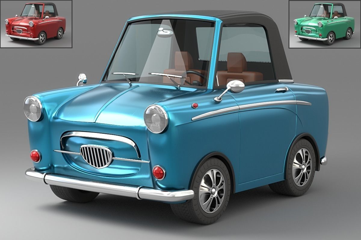 Cartoon Car Collection V4 3D model_9