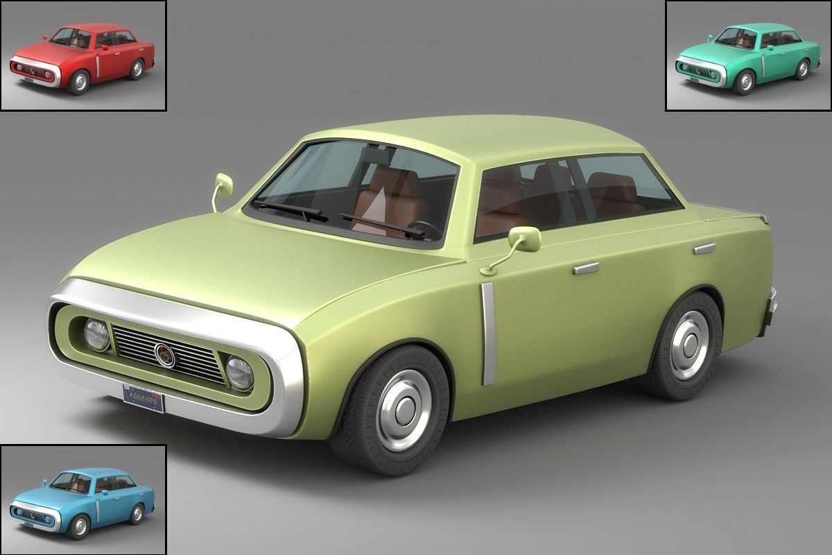 Cartoon Car Collection V4 3D model_13