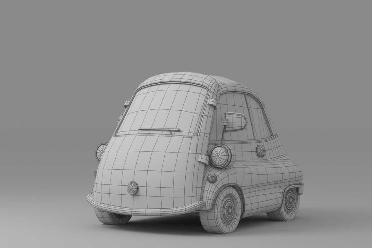 Cartoon Car Collection V4 3D model_25