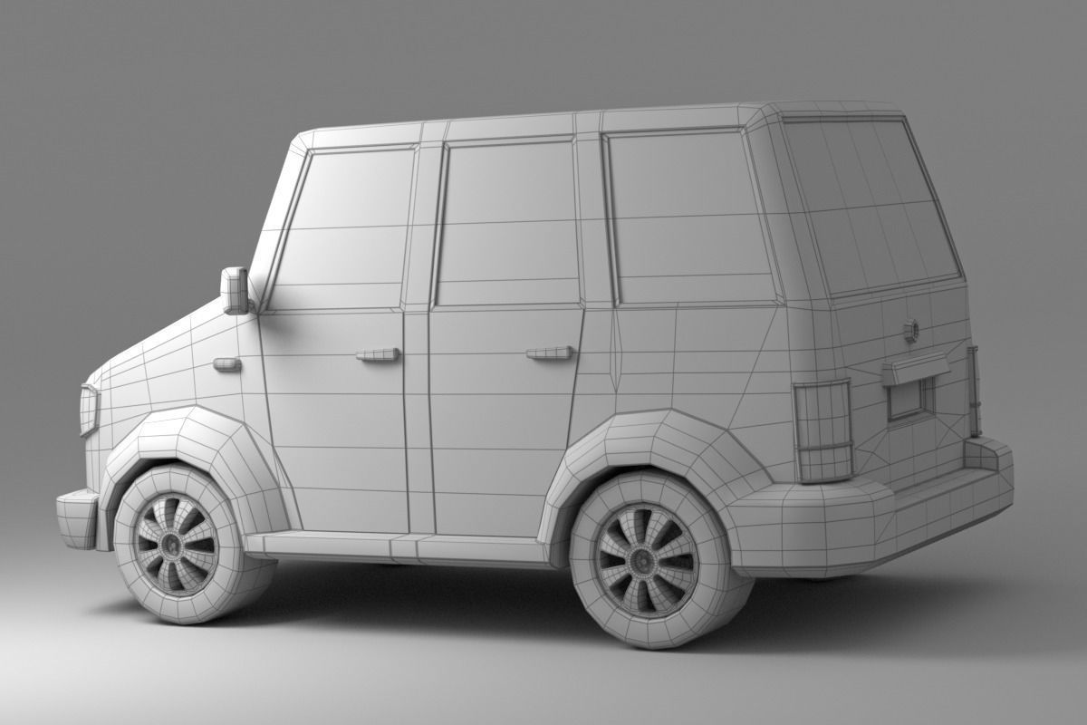 Cartoon Car Collection V4 3D model_4