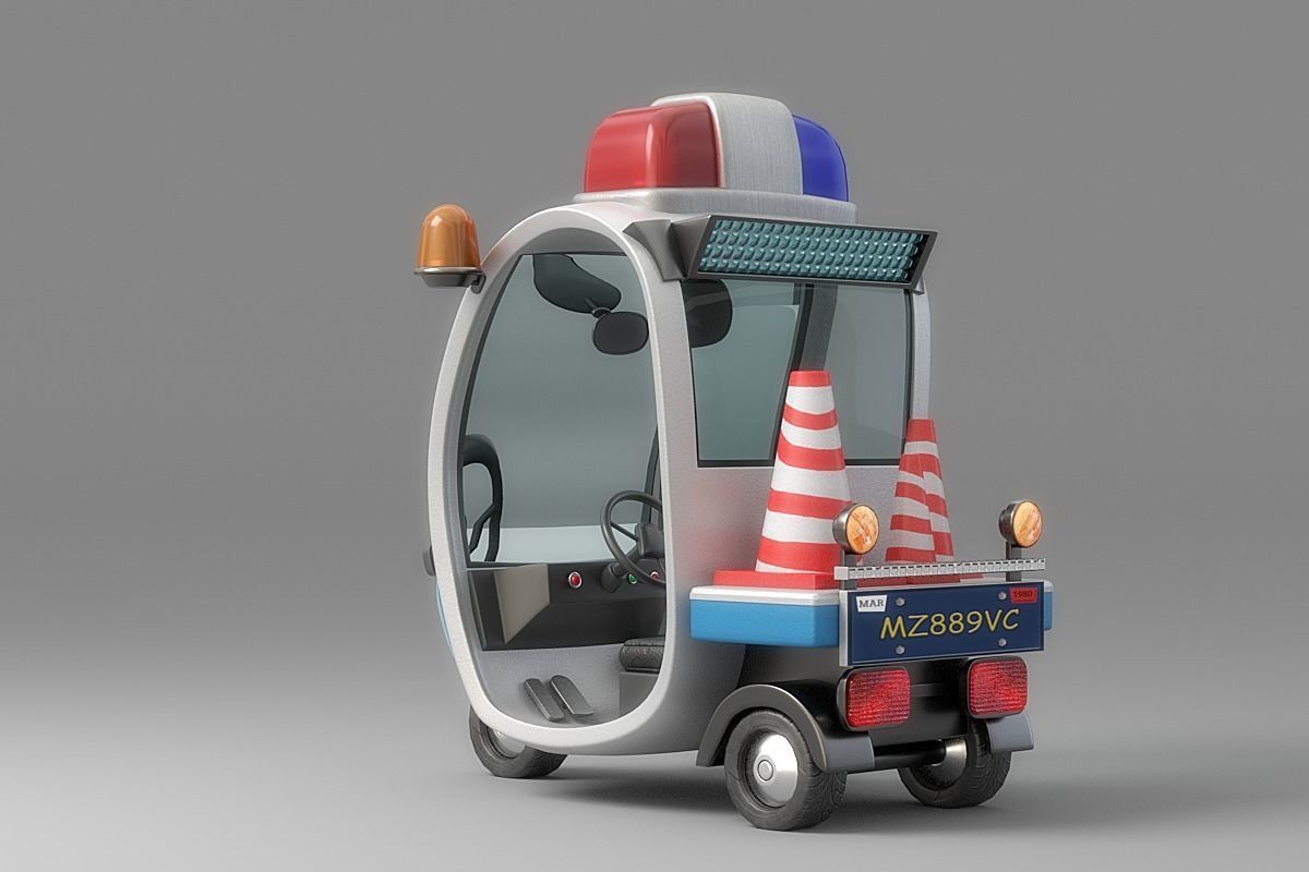 Cartoon Car Collection V4 3D model_19
