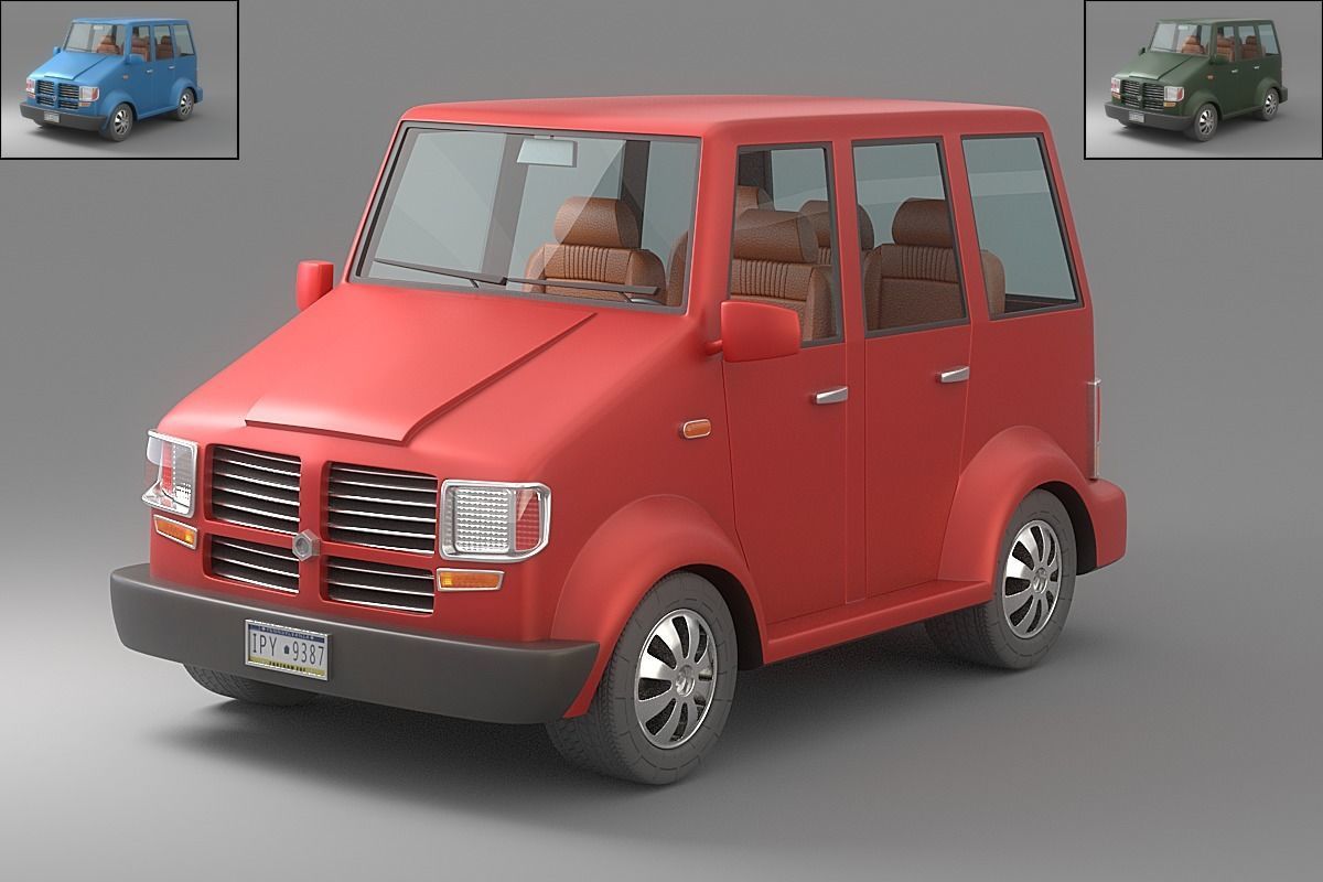 Cartoon Car Collection V4 3D model_1