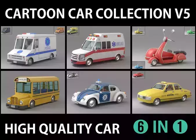 Cartoon Car Collection V5