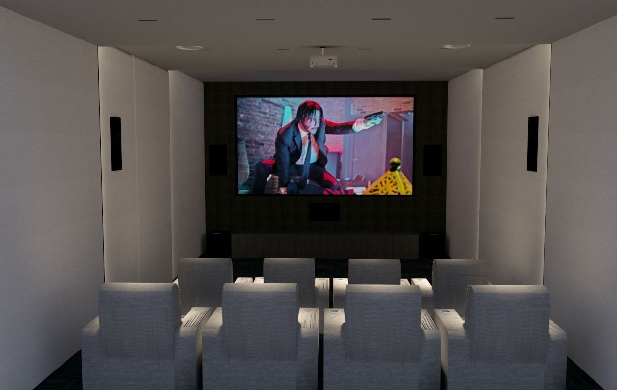 Home Theater 01 Low-poly 3D model_2