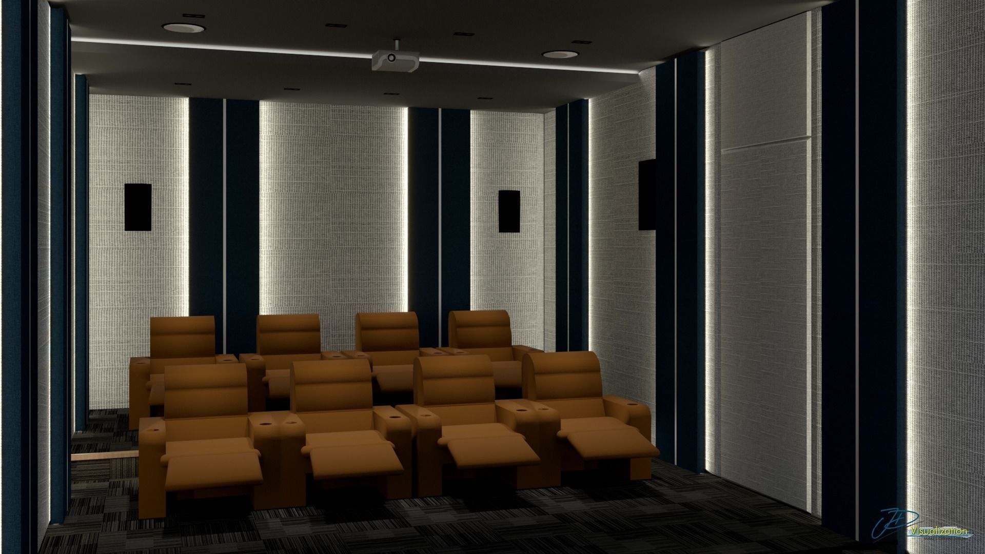 Home Theater 01 Low-poly 3D model_1
