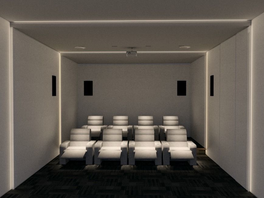 Home Theater 01 Low-poly 3D model_4