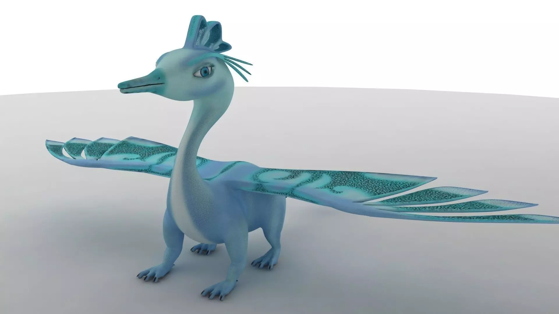 female Dragon 3D model_0