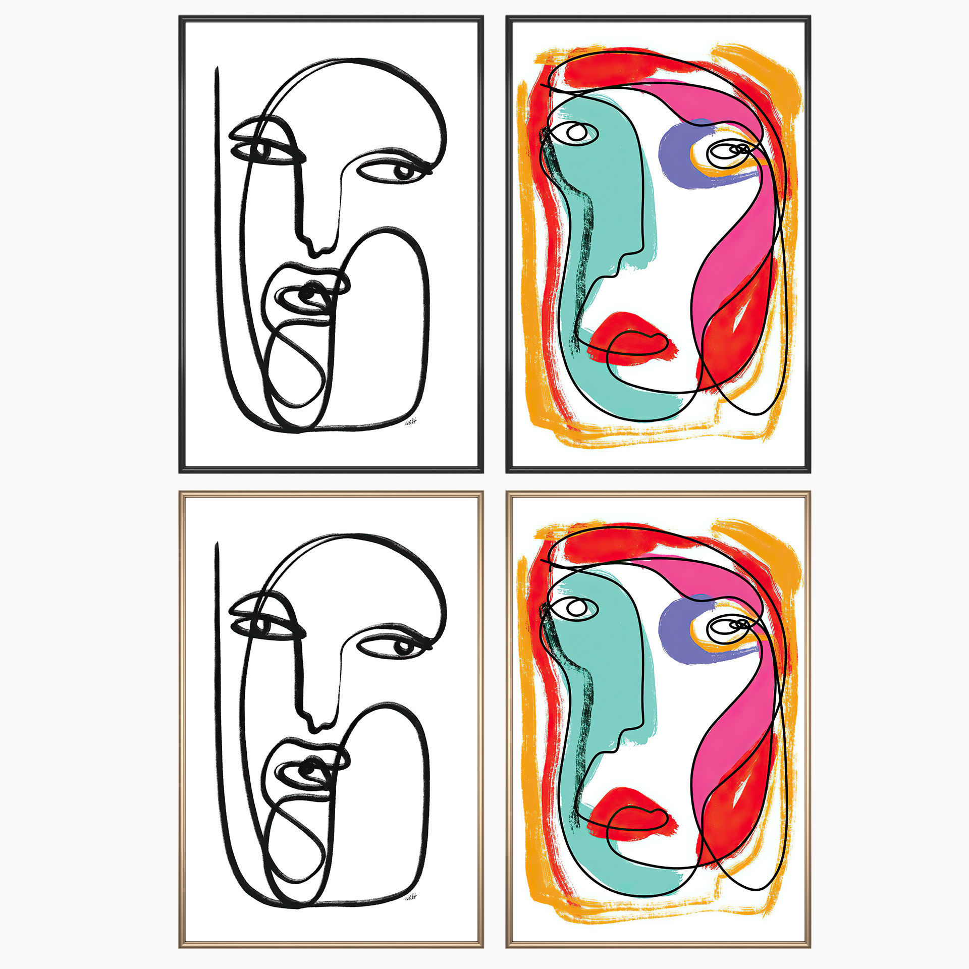 Wall Art Set 3548 3D model_1