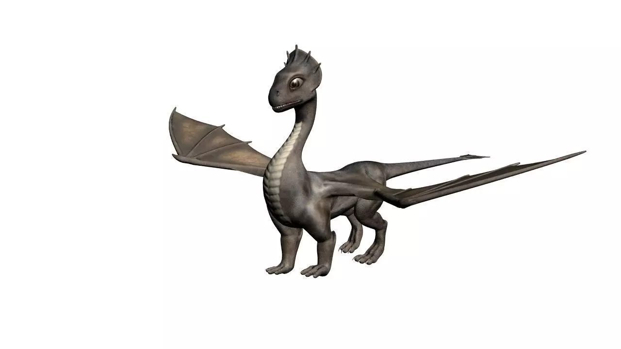 Rigged Dragon 3D model_0