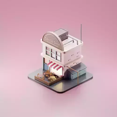 Coffee Shop Isometric