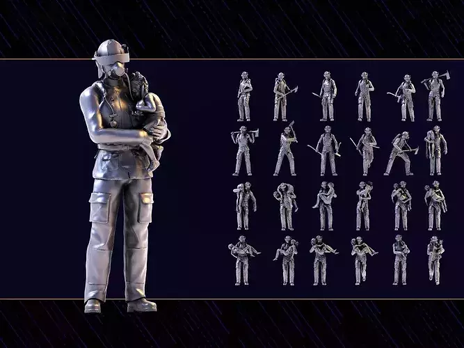 Fireman figures Set 01