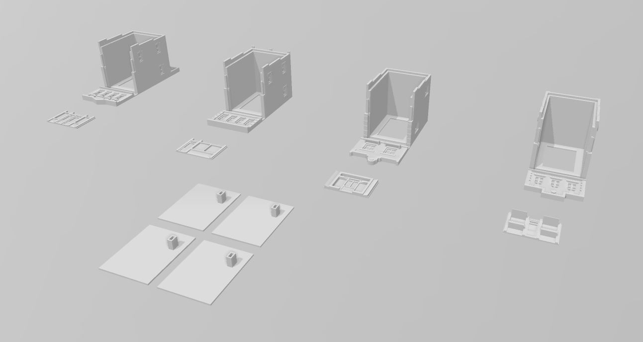 Classic City Shop Set - Storefront Swappable by Outland Models 3D print model_2