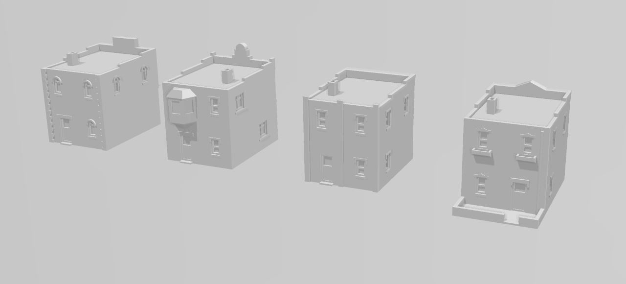 Classic City Shop Set - Storefront Swappable by Outland Models 3D print model_1