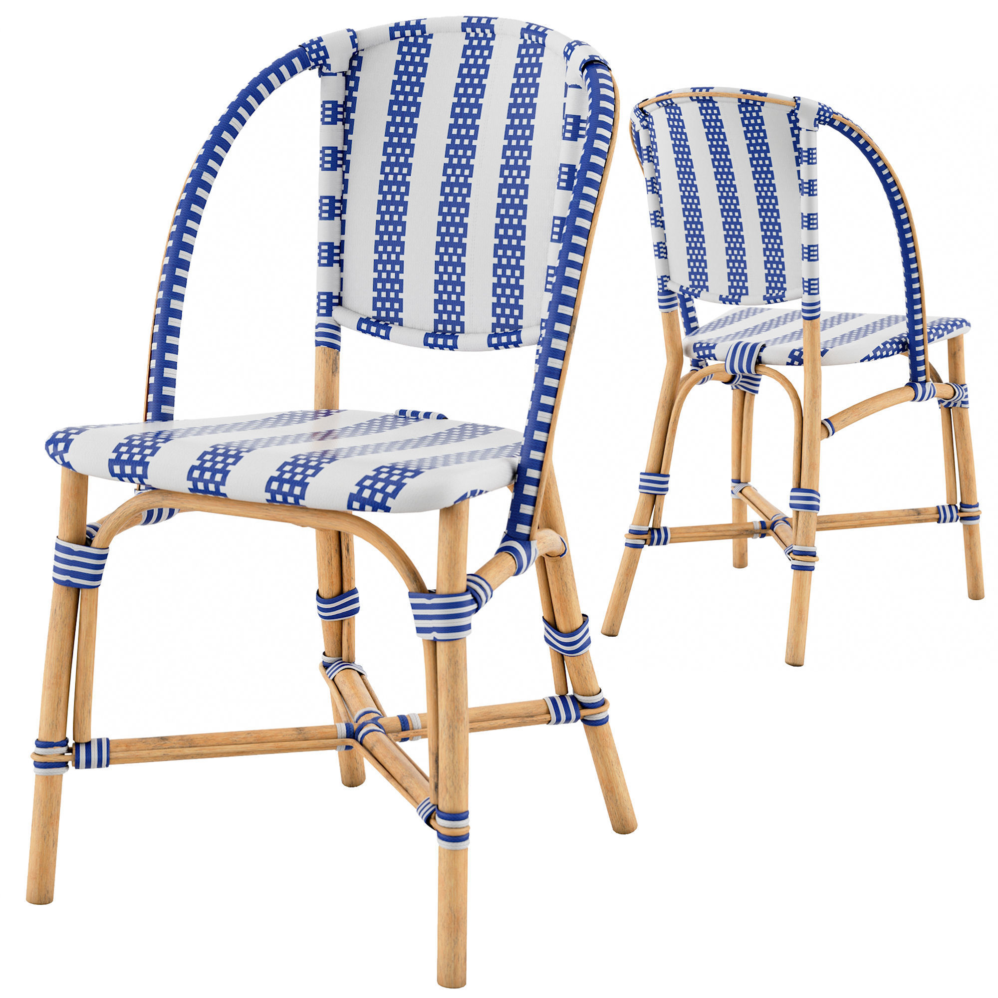 Bistro Chair Low-poly 3D model_7