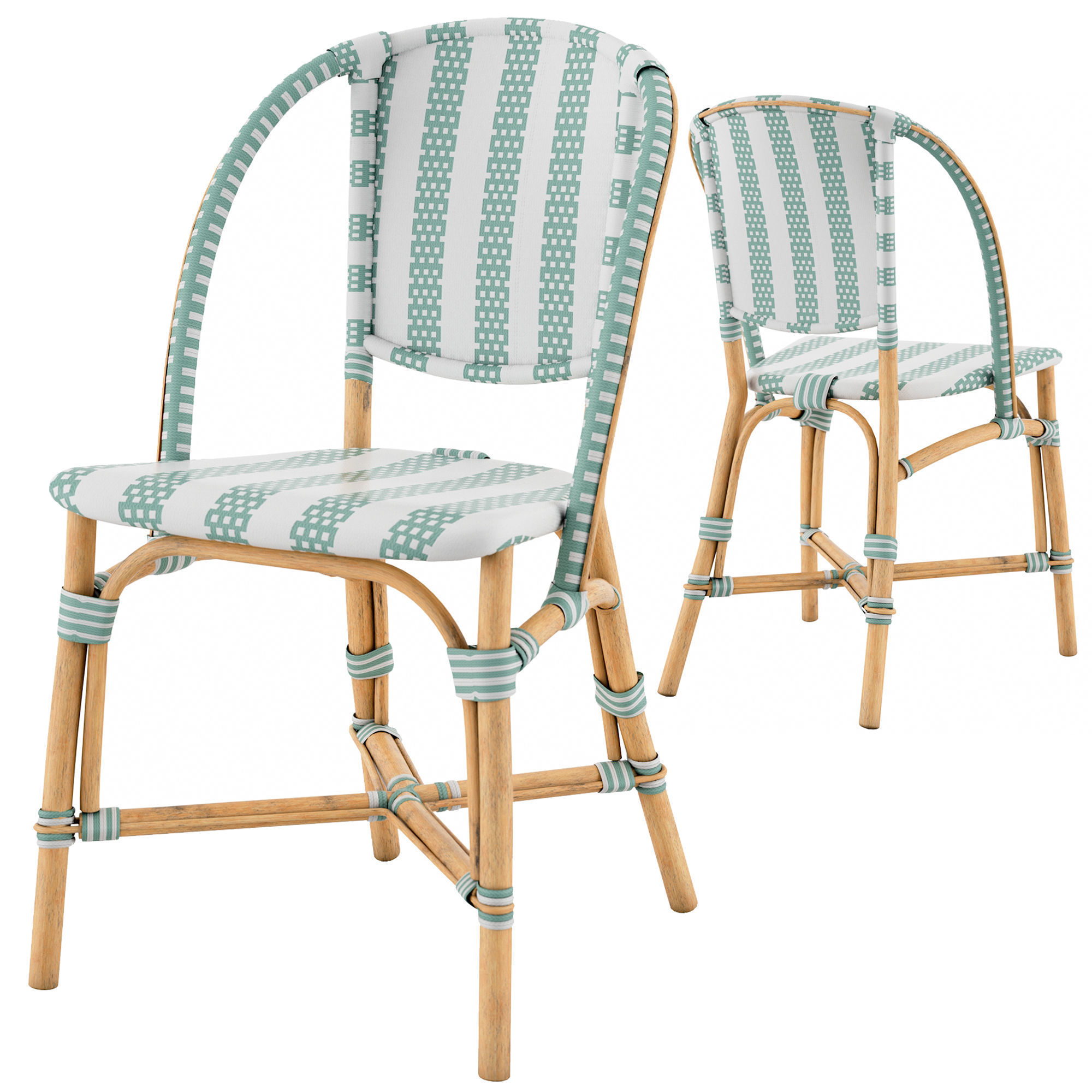 Bistro Chair Low-poly 3D model_8