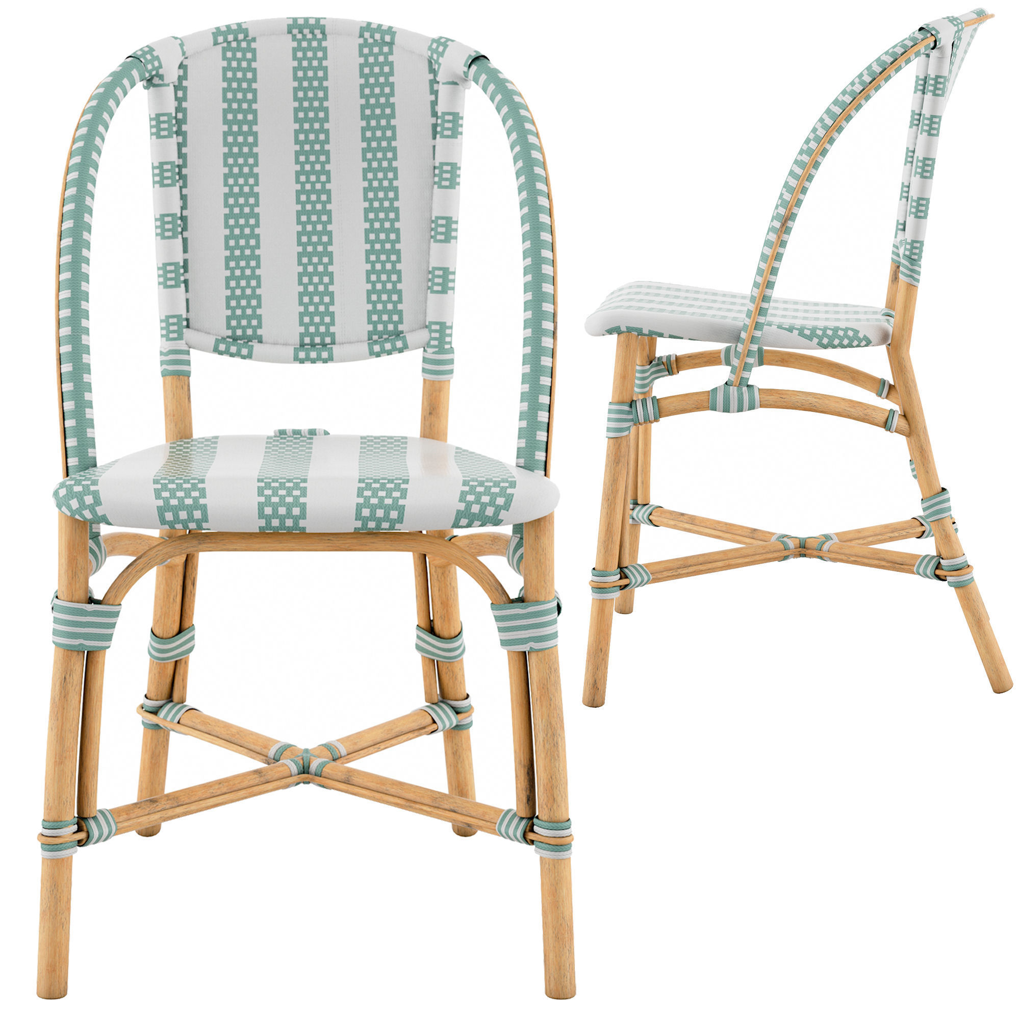 Bistro Chair Low-poly 3D model_4