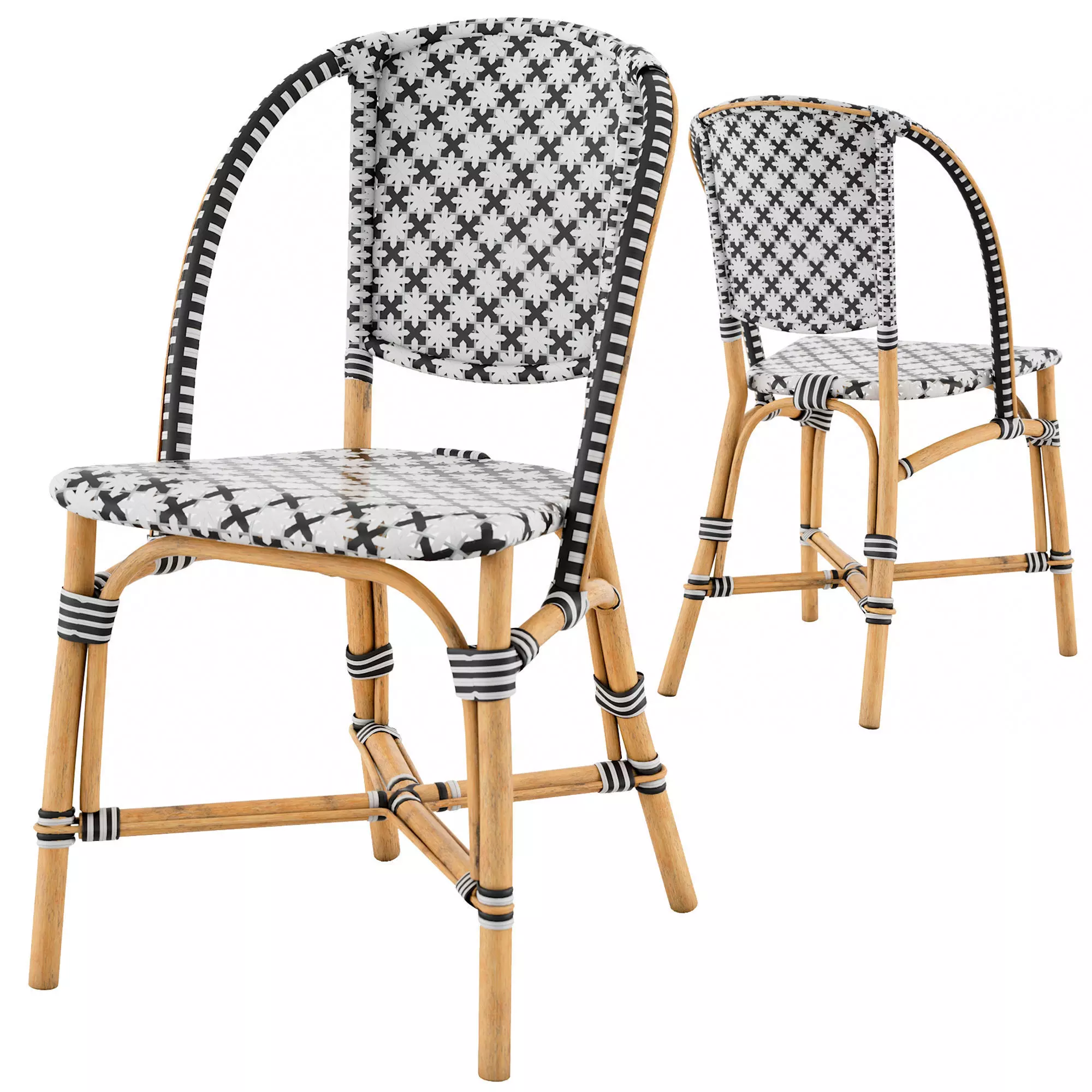 Bistro Chair Low-poly 3D model_0