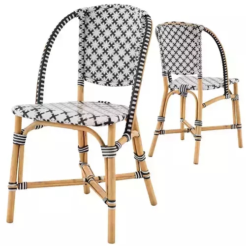 Bistro Chair Low-poly 3D model