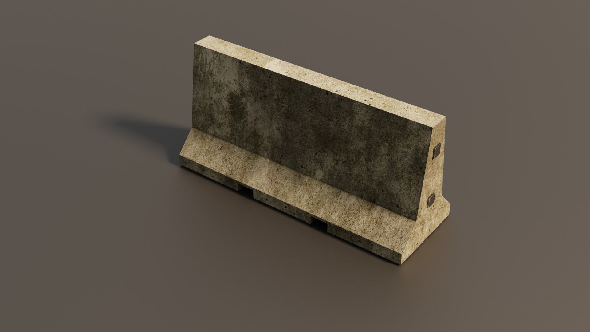 Concrete barrier  Low-poly 3D model_15