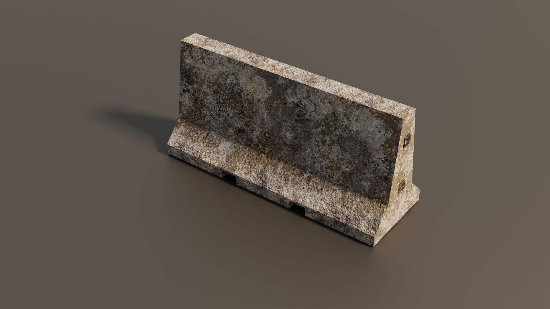 Concrete barrier  Low-poly 3D model_15