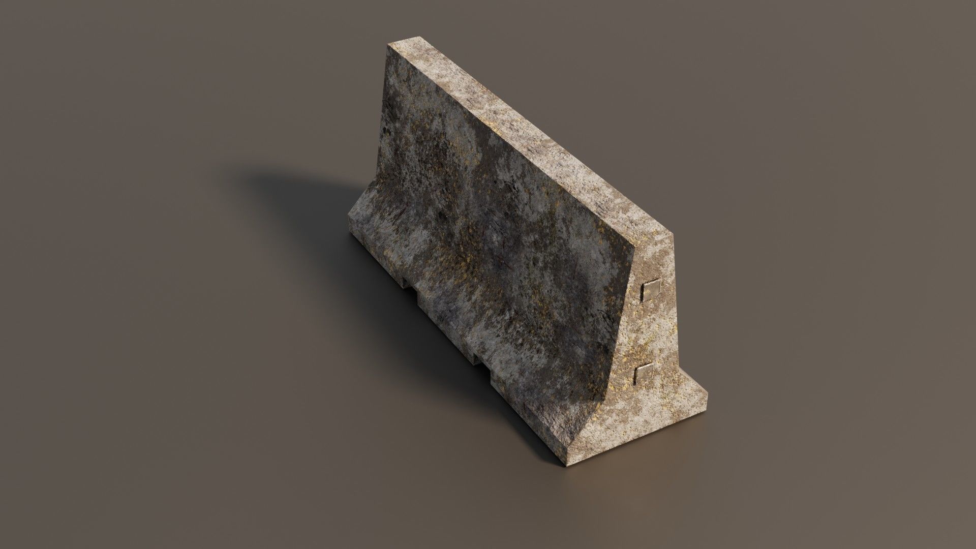 Concrete barrier  Low-poly 3D model_14