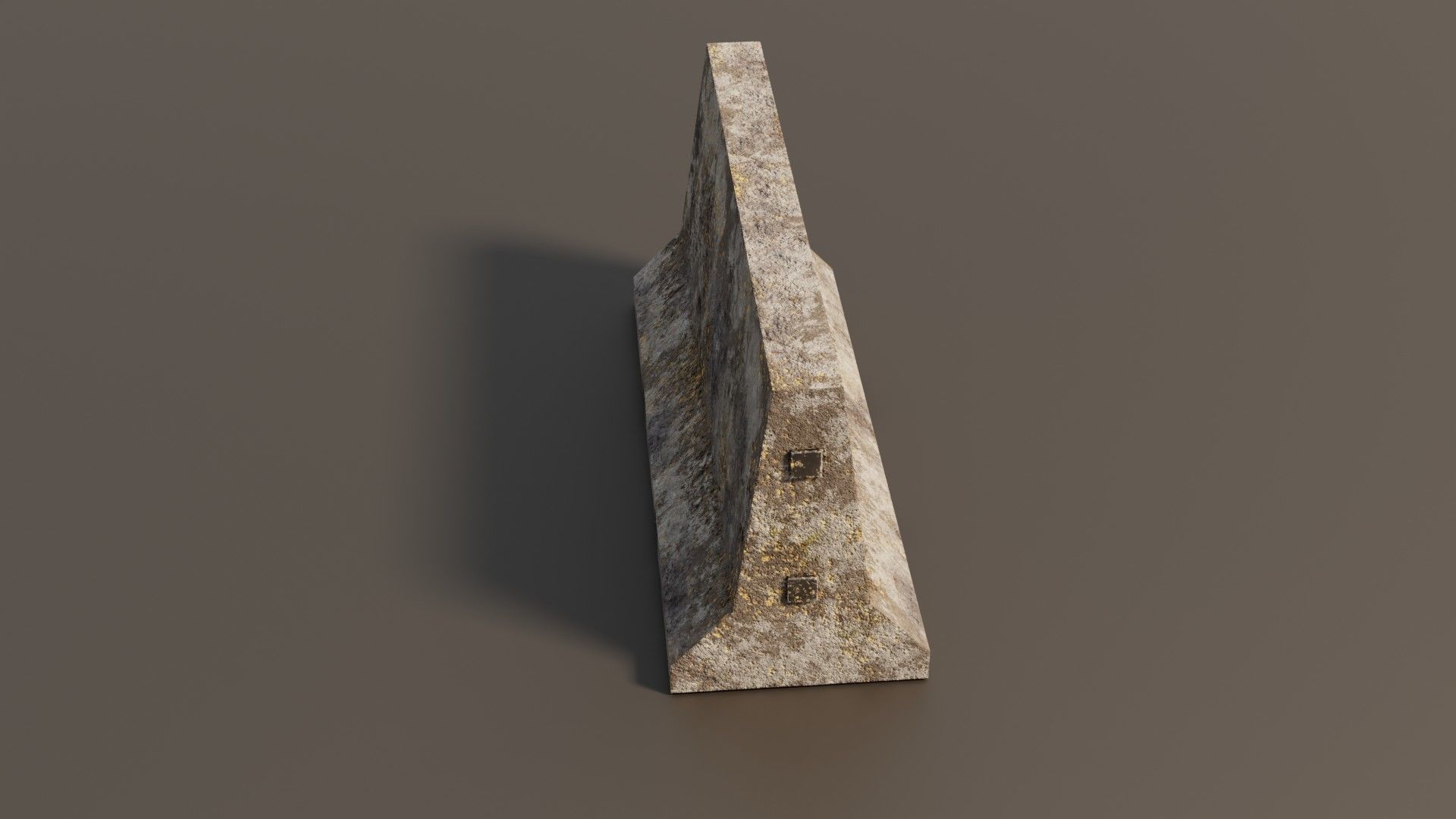 Concrete barrier  Low-poly 3D model_13