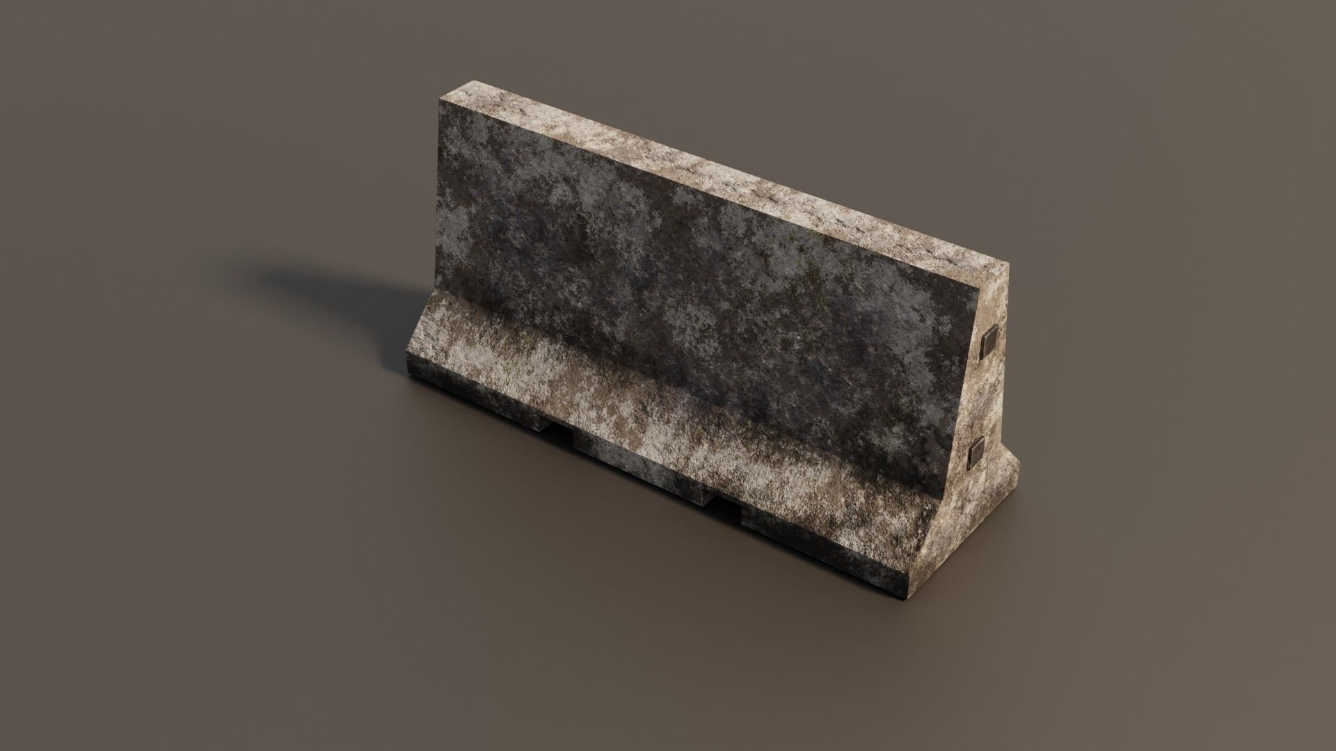 Concrete barrier  Low-poly 3D model_15