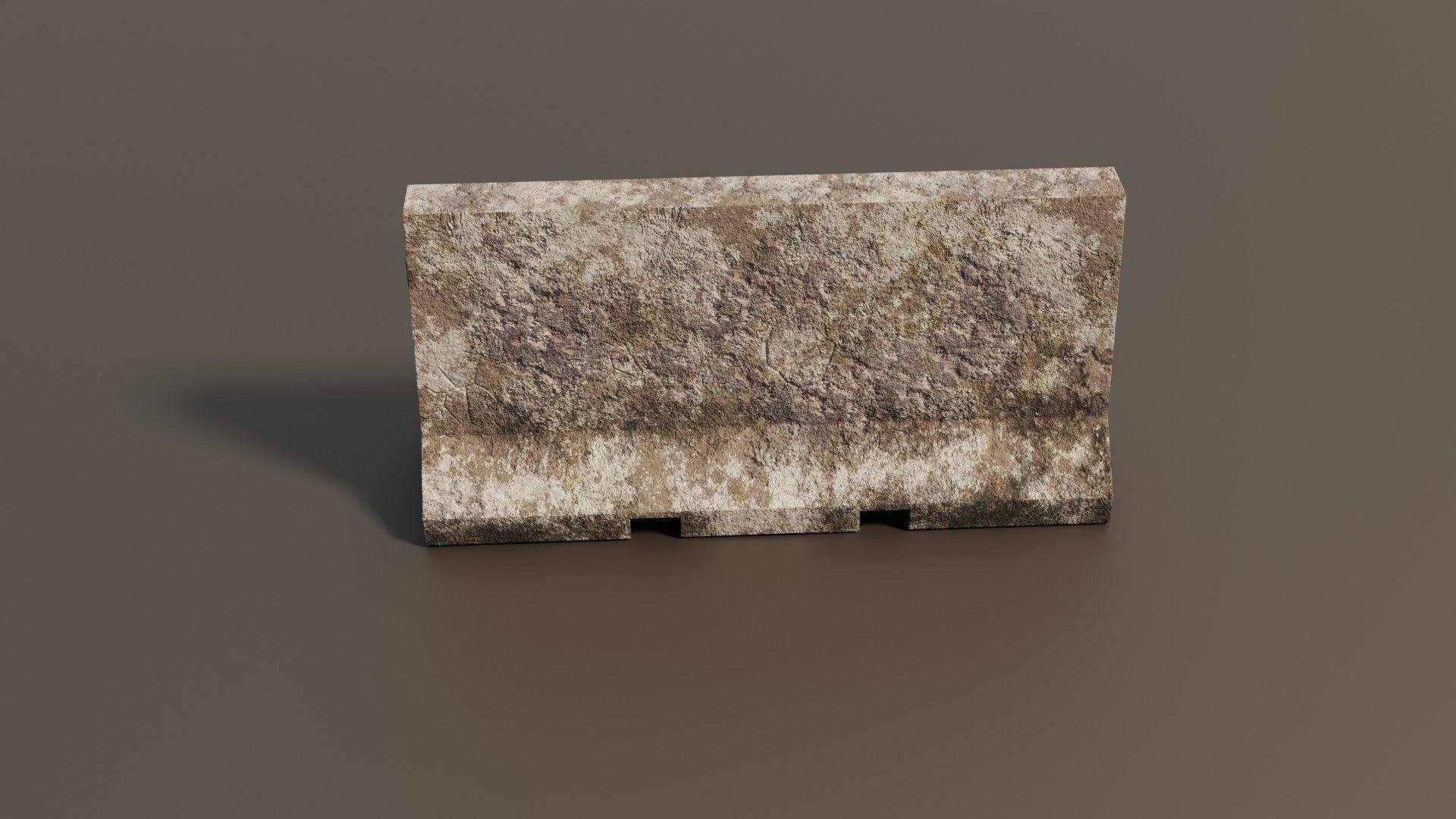 Concrete barrier  Low-poly 3D model_17